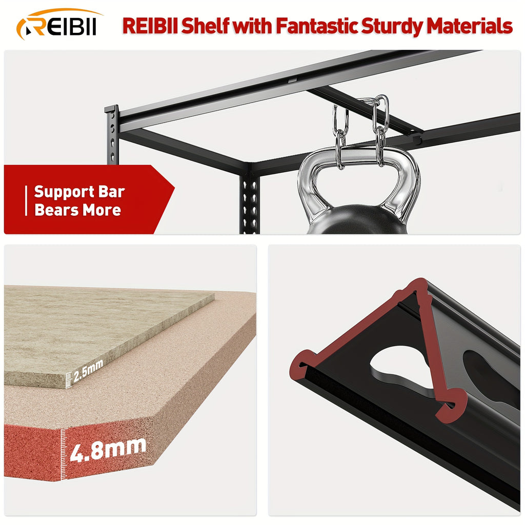 2000LBS Garage Shelving 72''H Storage Shelves Heavy Duty Shelving 5 Tier Metal Shelves For Garage Shelves 35.5"W X72"H X 15.8"D, Adjustable Shelving Unit For Basement Pantry Utility Rack Shelf