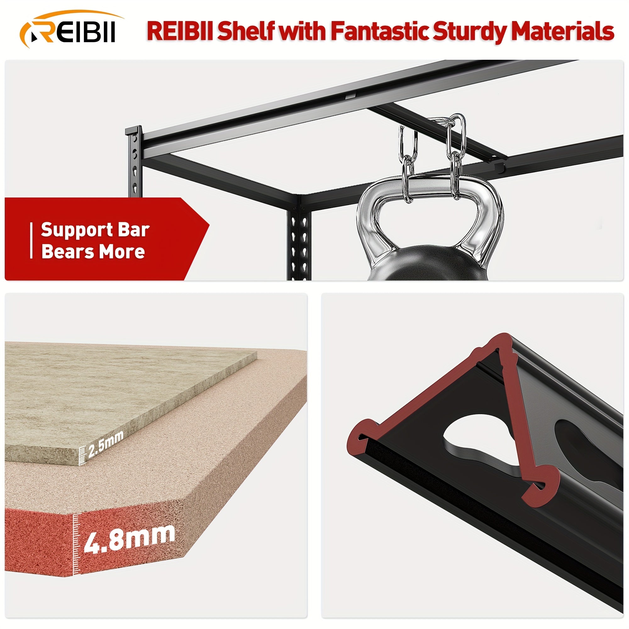 2000LBS Garage Shelving 72''H Storage Shelves Heavy Duty Shelving 5 Tier Metal Shelves For Garage Shelves 35.5"W X72"H X 15.8"D, Adjustable Shelving Unit For Basement Pantry Utility Rack Shelf