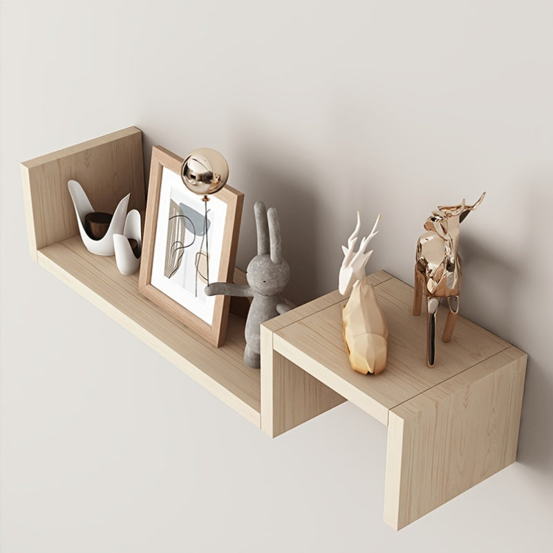 2 Creative Suspension Shelves, Wall Partition, Wall Hanging Storage Shelves, Reinforced Panels, Strong Bearing Capacity, Easy Installation, Suitable For Bedroom, Living Room, Toilet, Bathroom, Restaurant, Dining Room, Hotel A