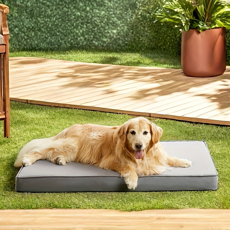 36" High Quality Dog Bed for Large & Medium Dogs - Washable Orthopedic Foam Crate Pad with Removable Cover, Gray - Durable Outdoor Patio Furniture & Kennel Mattress for Comfortable Sleep, Large Dog Bed