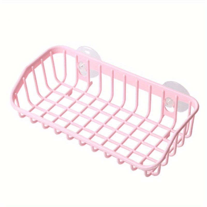 1pc Multi-functional Suction Cup Dishwashing Sponge Rack, Hanging Storage Rack, Draining Rack, Sink Rack, Kitchen Accessories