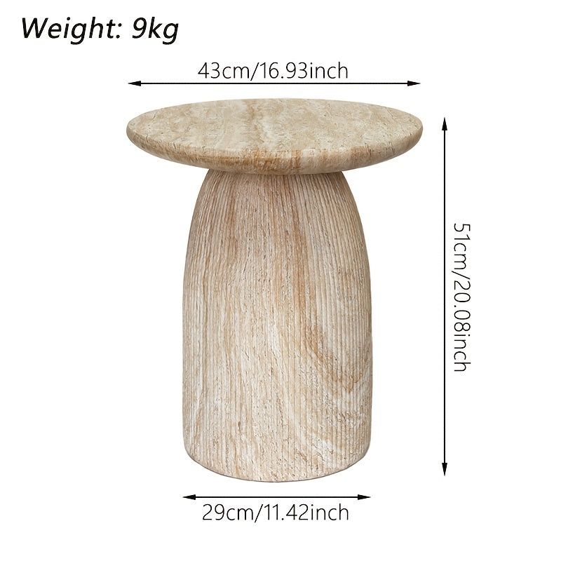 1pc Modern Art Side Table, Creative Mobile Planter Stand, Round Sculptural Pot Holder, Outdoor Garden Patio Furniture, Minimalist Design