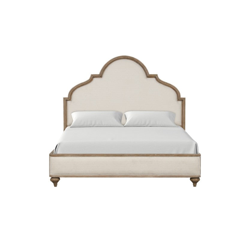 Gorgeous Classic Rustic Oak 1pc Queen Size Bed Solid wood Unique Legs Bedroom Furniture Traditional Look Upholstered Bedframe