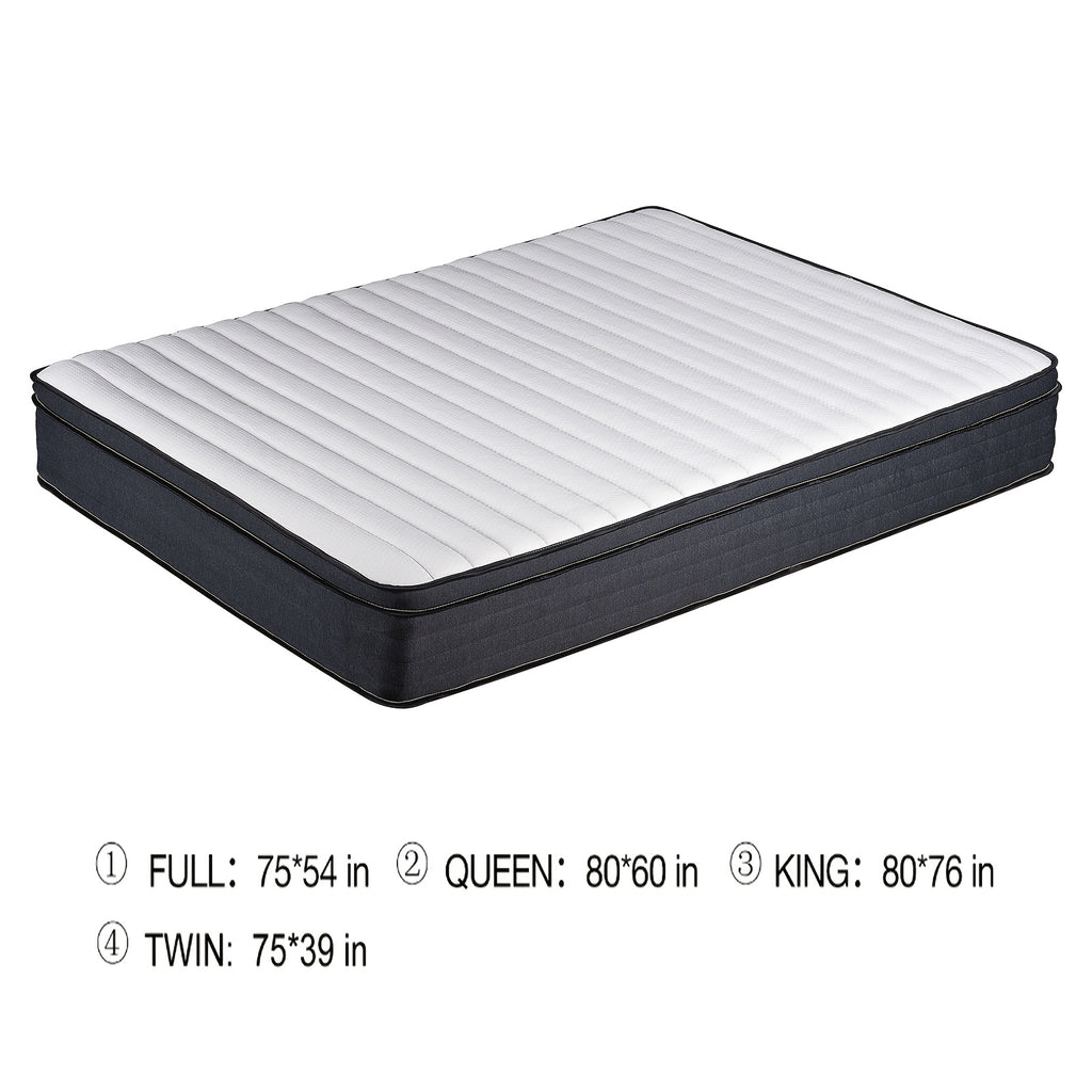 Christmas10/12/14 Inch FULL Size Mattresses In A Box, Memory Foam Hybrid White & Black Mattress with Provide Support, Pressure Relief, Medium Firm,, Furniture, Bed, Furniture, Bedroom Furniture, Home Furniture, Mattress