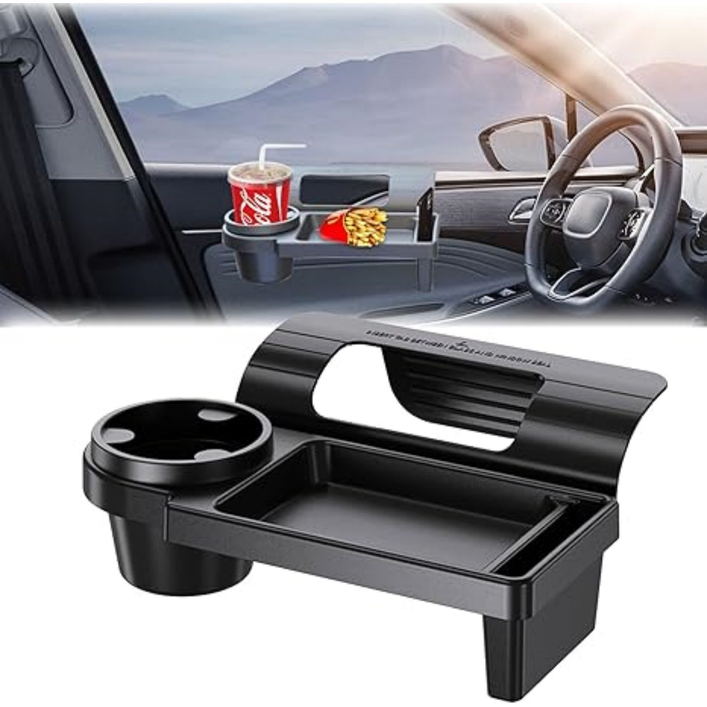 Car Window Multifunctional Storage Tray Organizer - Vehicle Door Side Hanging Storage Rack, Cell Phone Storage Box, Water Cup Holder, Universal Fit Vehicle Accessory,Father's Day Gift
