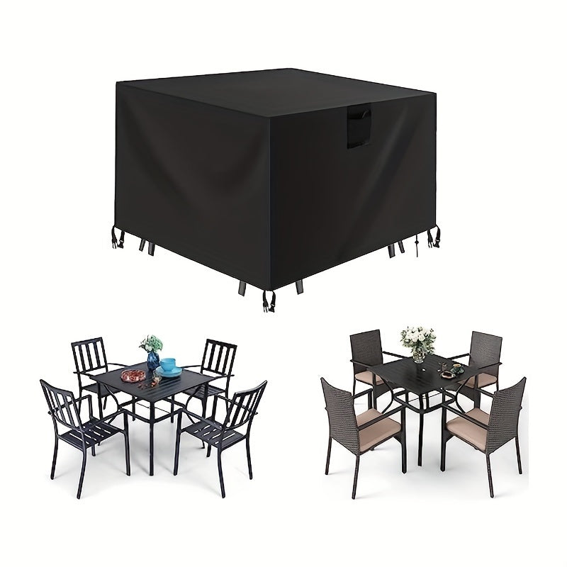 1pc Square Patio Furniture Covers - Waterproof, Windproof, Dustproof, UV-proof - Heavy Duty Polyester Fabric - For Outdoor Tables & Chairs - Suitable for Patio, Lawn & Garden - Perfect Gift for Homeowners