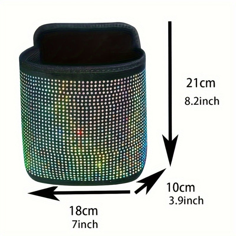 1pc Sparkling Bling Rhinestones Car Trash Can - Durable & Convenient Hanging Storage Bag for Seat Back - Multifunctional, Space-Saving Car Interior Accessory, Premium Quality