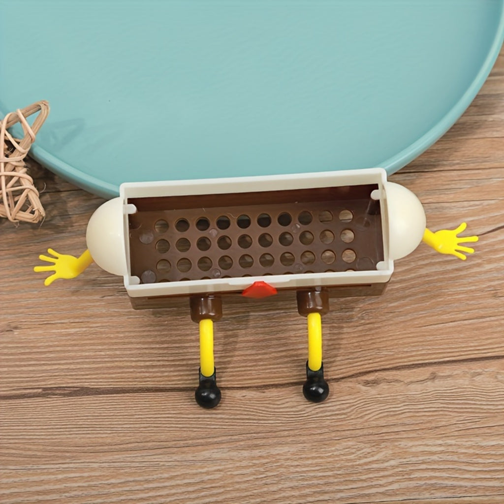 1pc Cartoon Sponge Drain Rack - Fun Bathroom Shower Caddy with Hanging Storage Organizer, Special Features for Kitchen and Coffee Bar Accessories, Space-Saving Design and Easy Cleaning