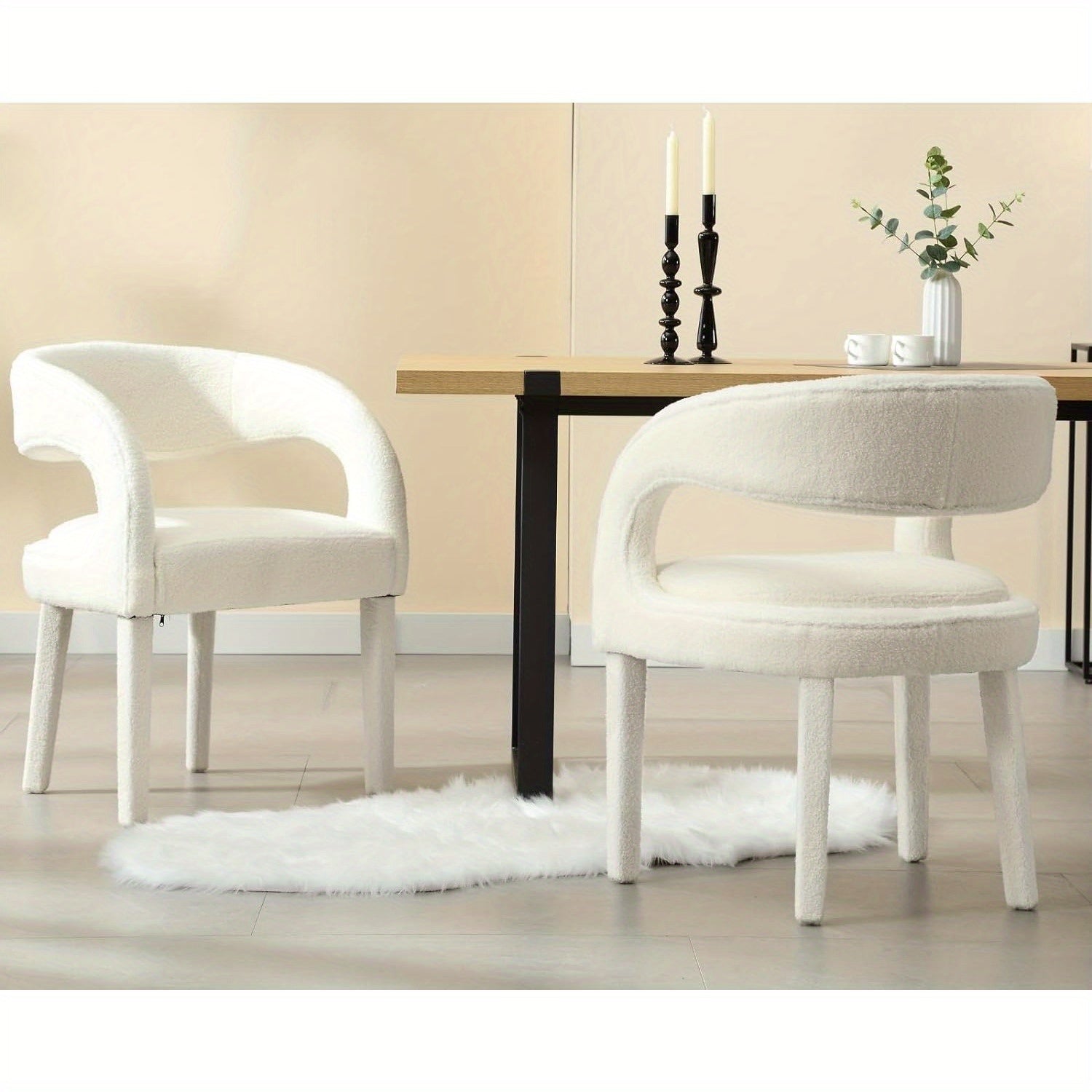 2 Pcs Modern Velvet Upholstered Accent Chairs with Open Back Barrel Kitchen Side Chairs for Dining Room/Living Room/Bedroom