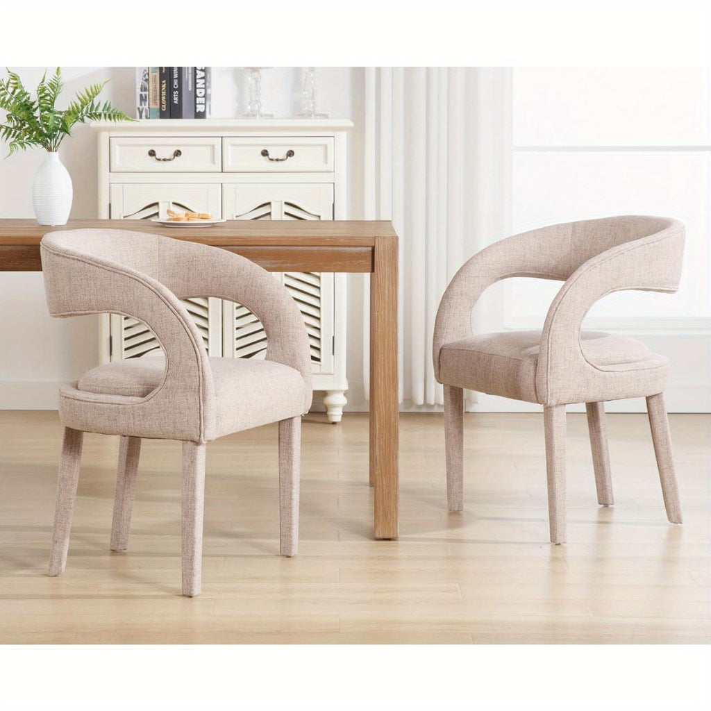 2 Pcs Modern Velvet Upholstered Accent Chairs with Open Back Barrel Kitchen Side Chairs for Dining Room/Living Room/Bedroom