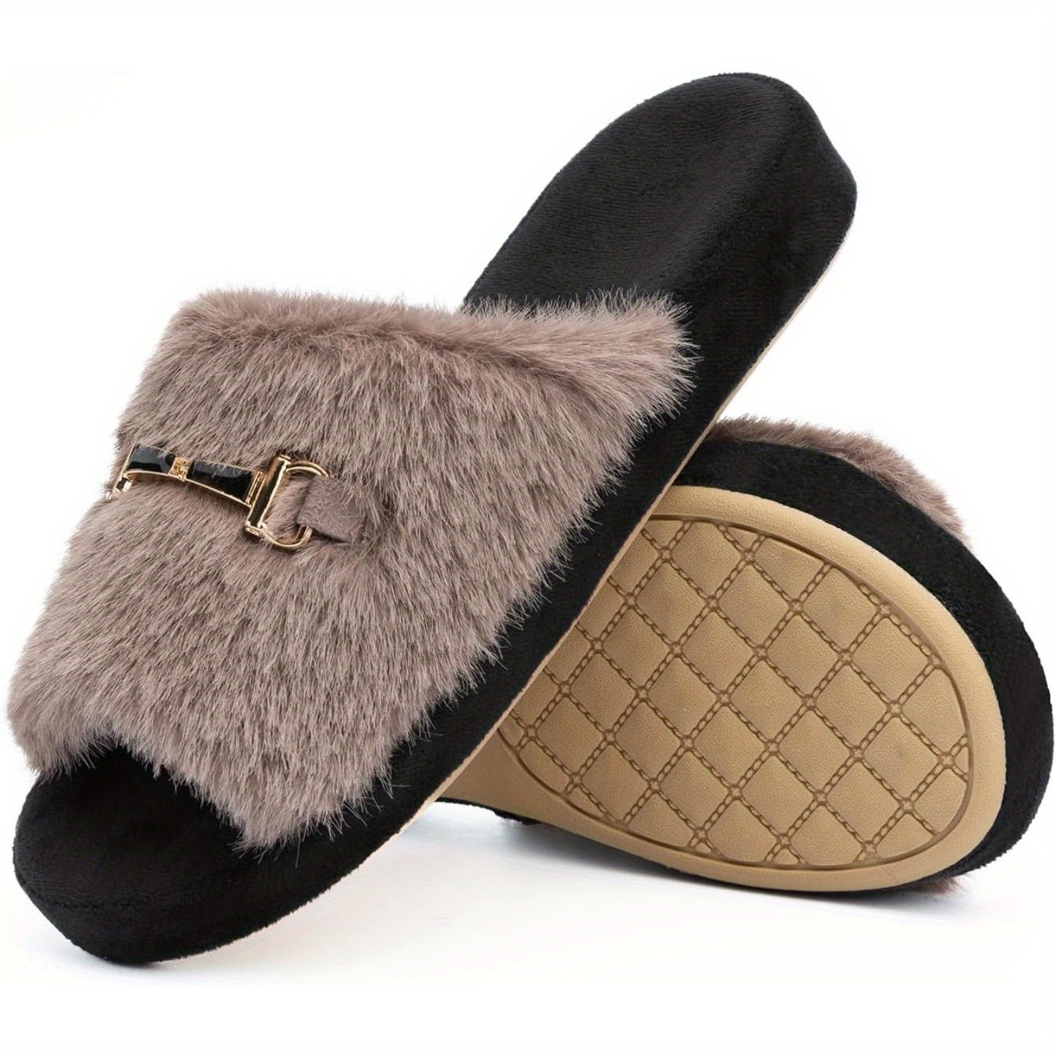 Arch Support House Slippers For Women Indoor Outdoor With Memory Foam Summer Open Toe Fuzzy Slide Slippers Sandals Gift House Shoes