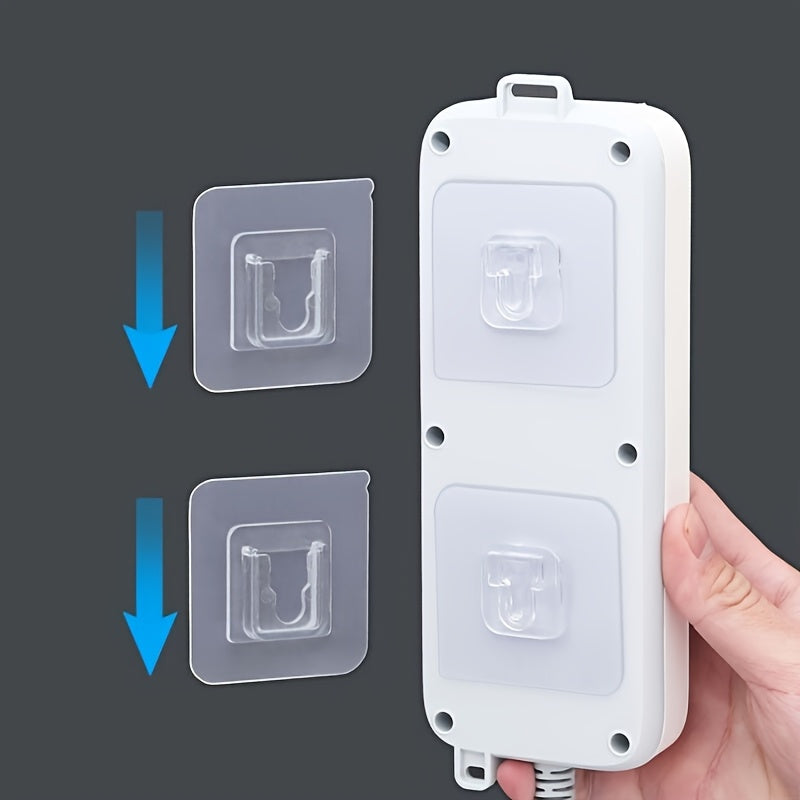 5 Pairs//double-sided Adhesive Wall Hooks, Practical Hooks Seamless And Invisible, Suitable for Heavy-duty Hanging Storage In Bathrooms, Kitchens, And Bedrooms, Modern Style, Practical Hanging, Utility Hooks
