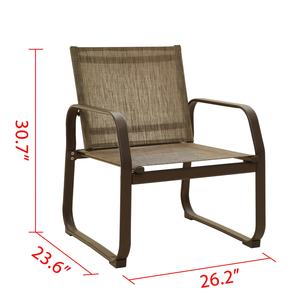 4pcs Patio Furniture Outdoor Bistro Conversation Set With Tempered Glass Coffee Table & Loveseat For Poolside, Porch, Lawn