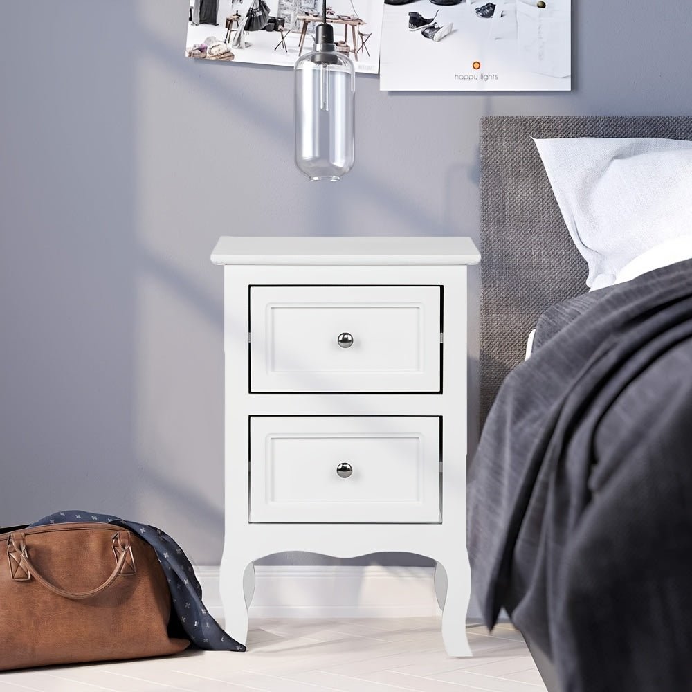 Bonnlo Compact Nightstand with Drawer - Space-Saving Bedside Table, No Assembly Required, Sturdy MDF Construction, Modern Minimalist Design for Small Bedrooms, Apartments, Dorms - Ideal for Bedside, Living Room, Home Office -