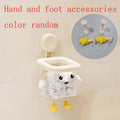 DIY Creative Cute Toothbrush Holder, Wall-Mounted No-Drill Suction Cup for Home Use, Bathroom Toothpaste Toothbrush Electric Toothbrush Cosmetic Organizer, Razor Makeup Brush Hanging Storage, High-End Multifunctional Transpar