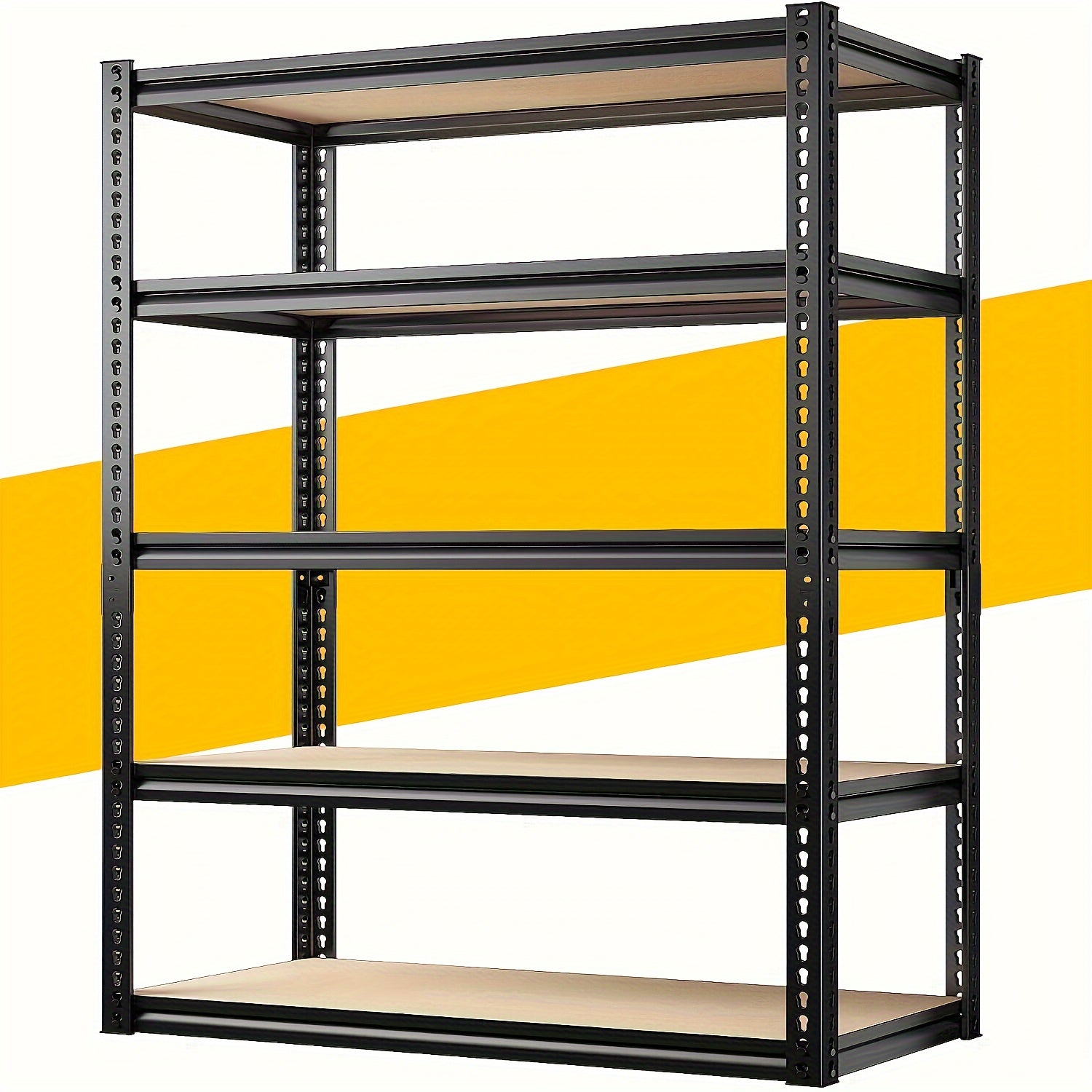 2000LBS Garage Shelving 72''H Storage Shelves Heavy Duty Shelving 5 Tier Metal Shelves For Garage Shelves 35.5"W X72"H X 15.8"D, Adjustable Shelving Unit For Basement Pantry Utility Rack Shelf