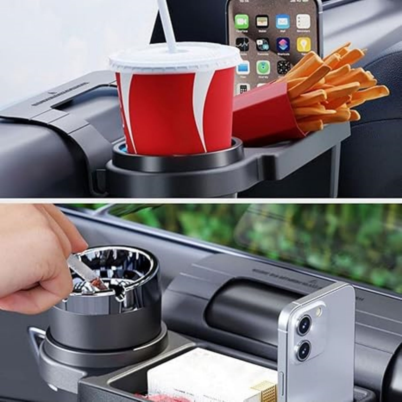 Car Window Multifunctional Storage Tray Organizer - Vehicle Door Side Hanging Storage Rack, Cell Phone Storage Box, Water Cup Holder, Universal Fit Vehicle Accessory,Father's Day Gift