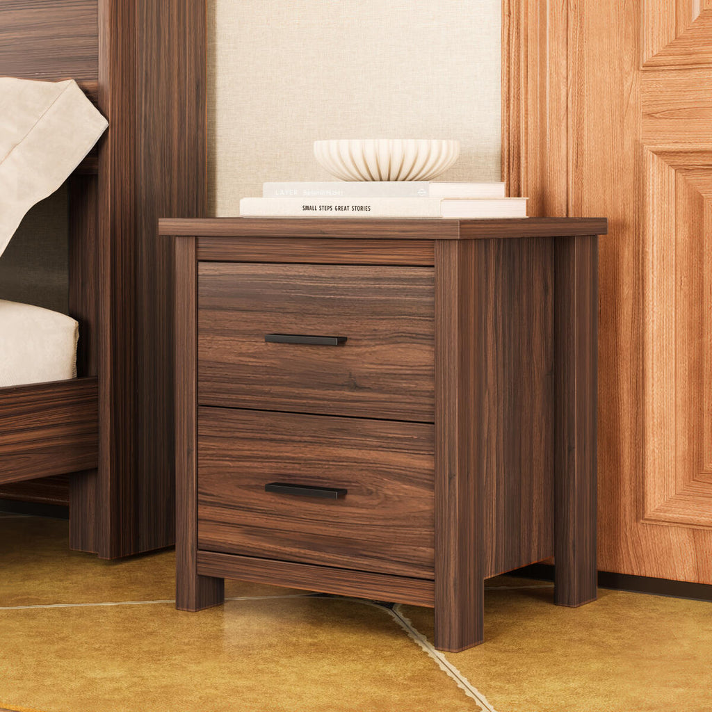 4pcs Queen Bedroom Set - Storage Bed Frame with Smart USB Charging, 2 Nightstands & Dresser | Solid Wood Furniture for Master Bedroom (Easy 30-Min Assembly), Bedroom Furniture Set, Modern Bedroom Furniture, Durable Wooden Fur
