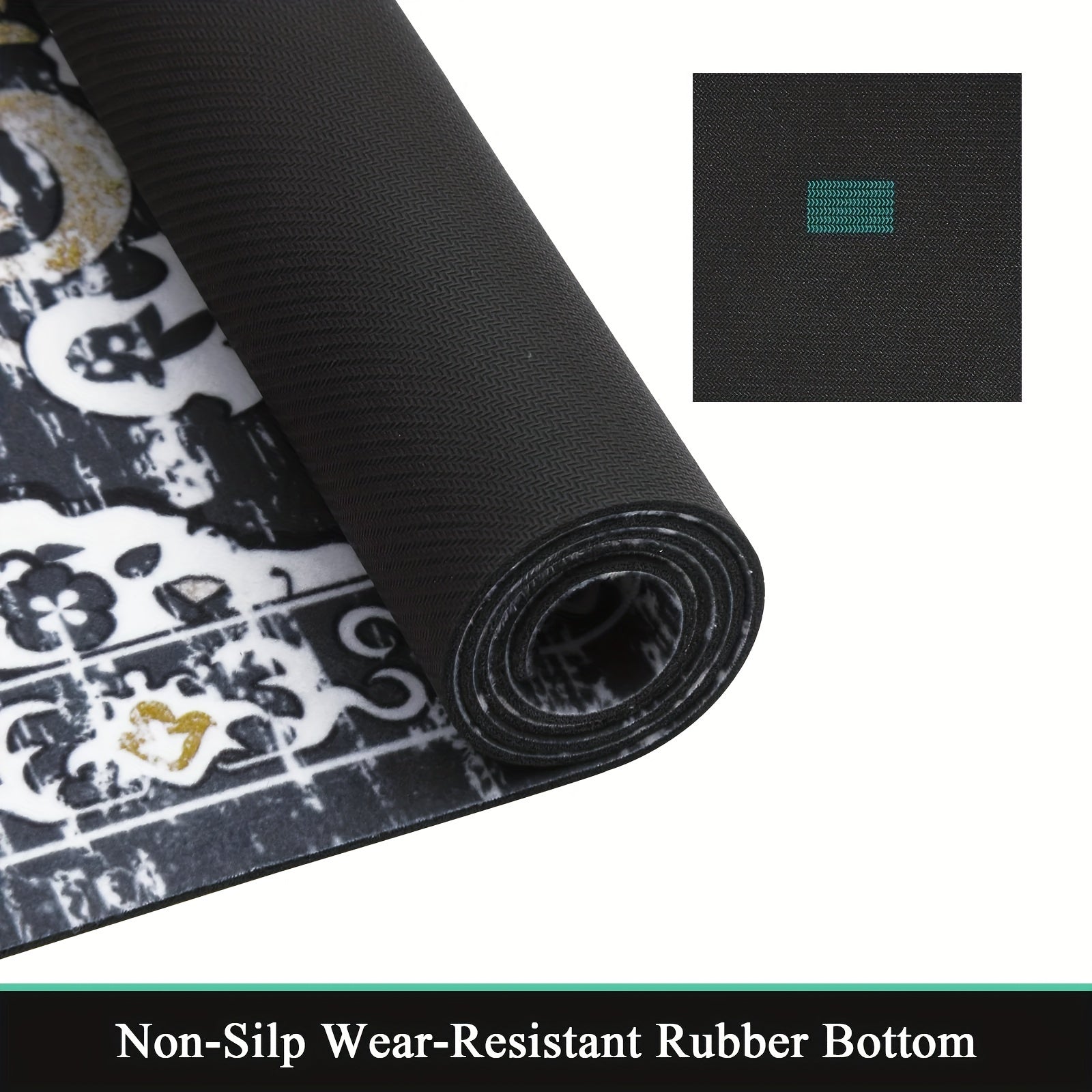 3-Piece Rubber Kitchen Mat Set - Non-Slip, Waterproof, and Stain-Resistant Kitchen Floor Mats for Home Kitchen - Gray/Brown, 20"x32"+20"x48"+20"x60" - Easy to Clean and Maintain