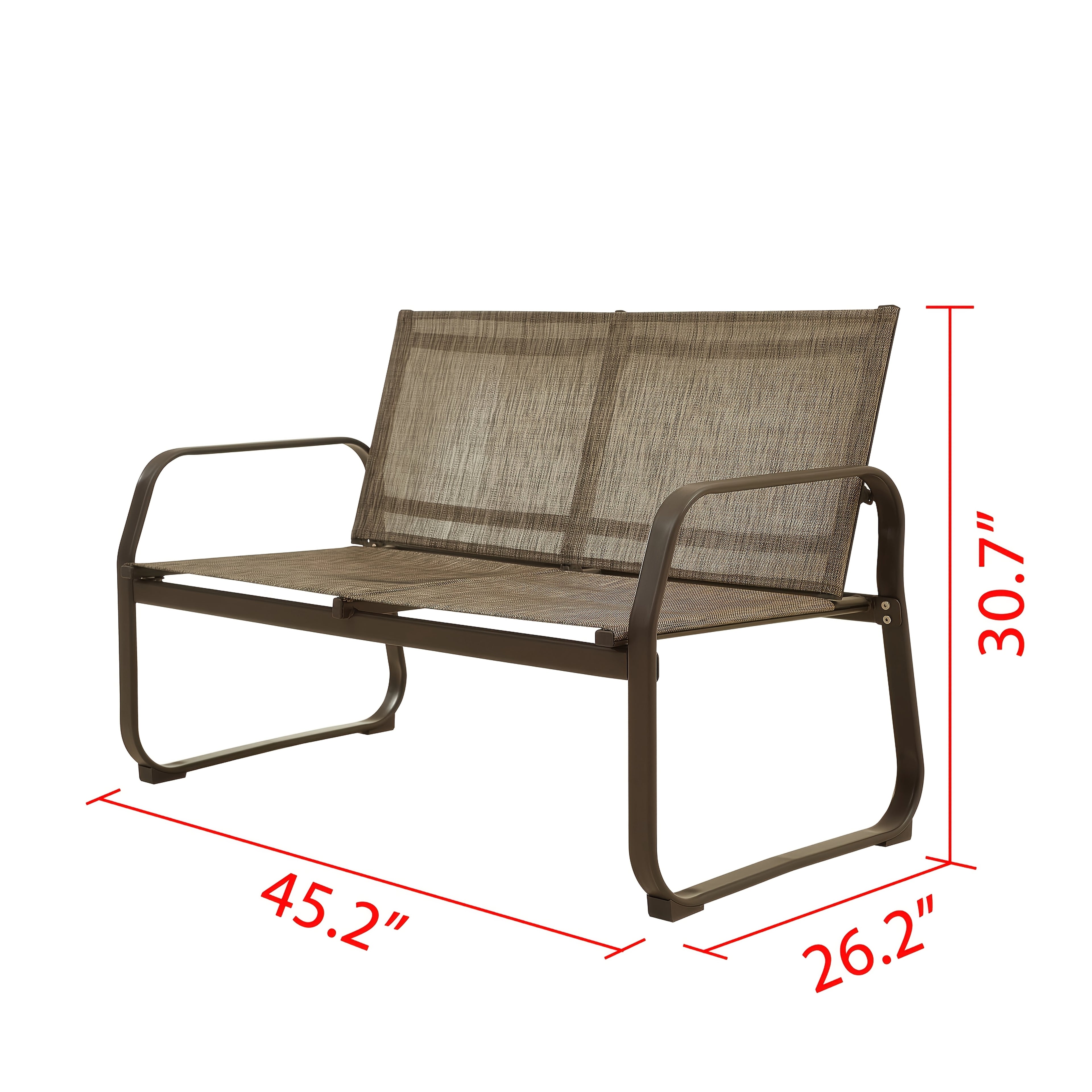 4pcs Patio Furniture Outdoor Bistro Conversation Set With Tempered Glass Coffee Table & Loveseat For Poolside, Porch, Lawn