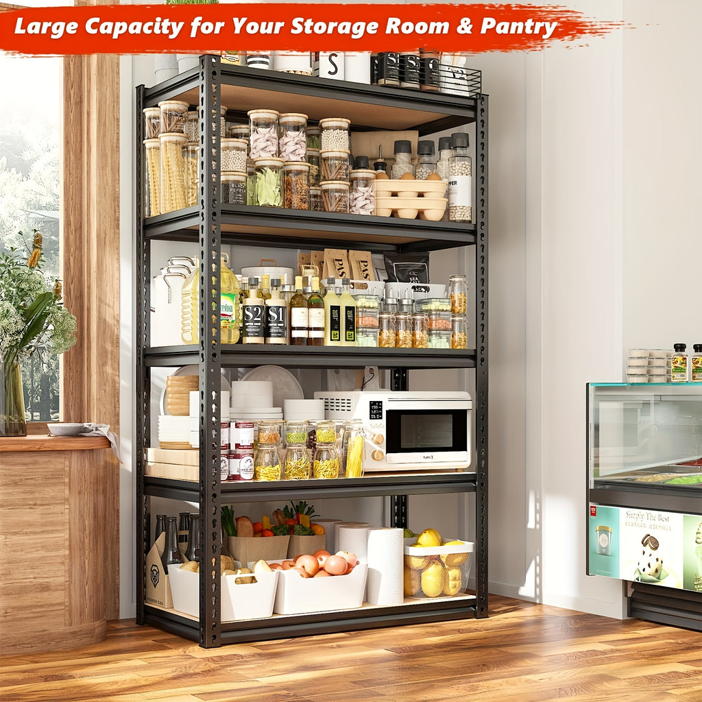 35.51" W X 11.89"D X 72"H Heavy Duty Storage Shelving 5 Tier Utility Rack Shelf, 2000LBS Adjustable Garage Shelves, Storage And Organization Easy To Assemble, Galvanized Steel Shelving Units For Pantry Kitchen, Mens Christmas