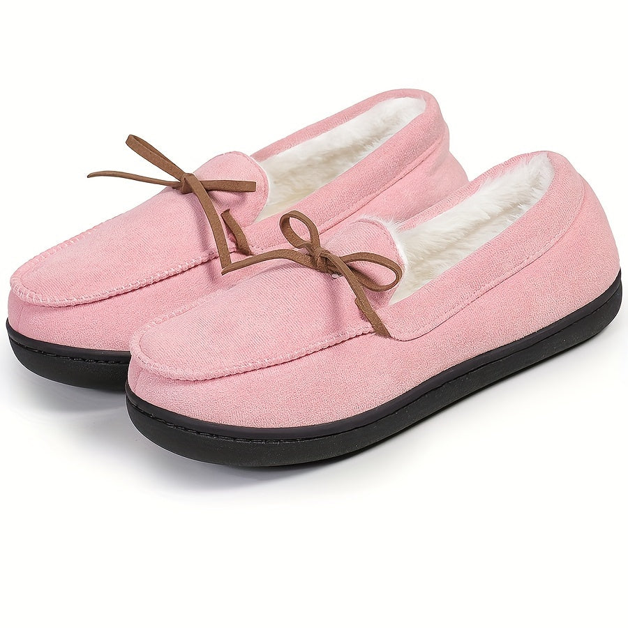 Cozy Women's Moccasins - Memory Foam House Slippers for Indoor & Outdoor Use - Soft, Comfortable Ladies Shoes
