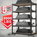 35.51" W X 11.89"D X 72"H Heavy Duty Storage Shelving 5 Tier Utility Rack Shelf, 2000LBS Adjustable Garage Shelves, Storage And Organization Easy To Assemble, Galvanized Steel Shelving Units For Pantry Kitchen, Mens Christmas
