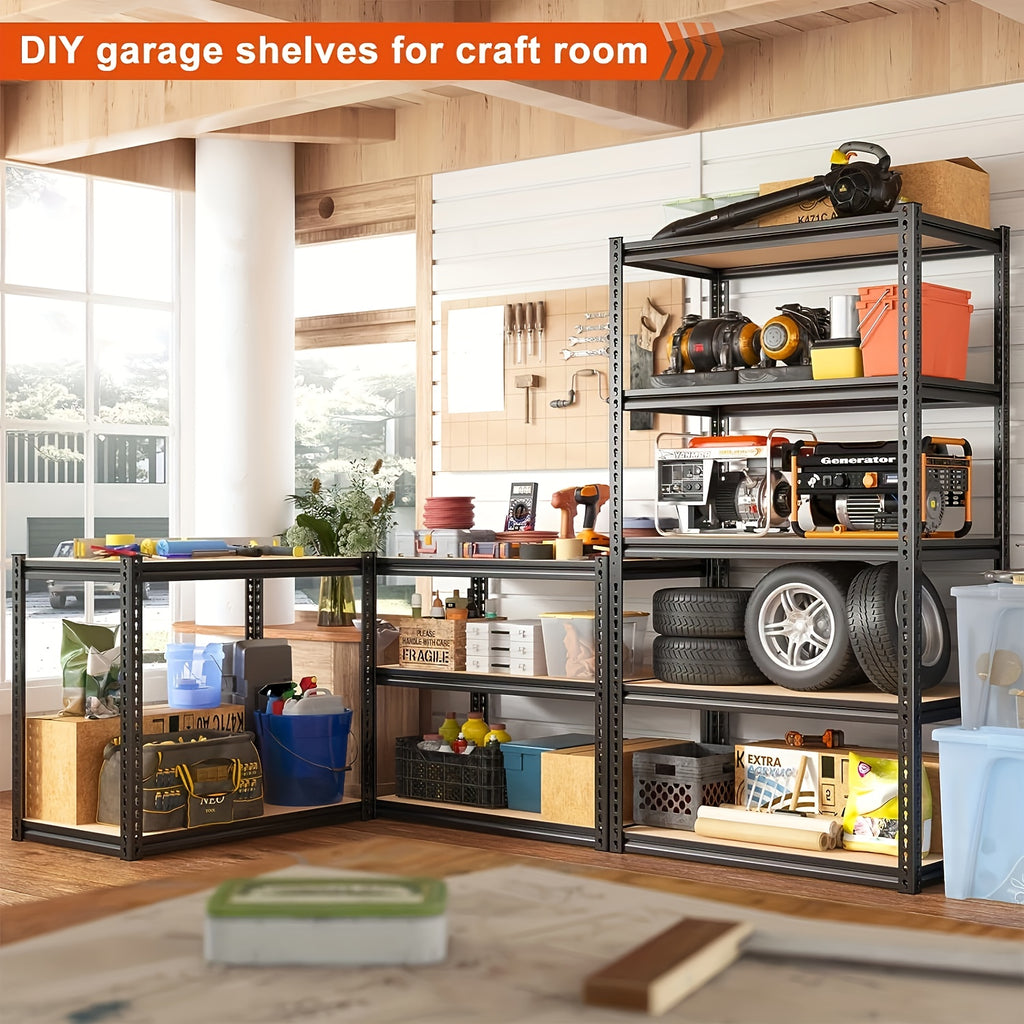 2000LBS Garage Shelving 72''H Storage Shelves Heavy Duty Shelving 5 Tier Metal Shelves For Garage Shelves 35.5"W X72"H X 15.8"D, Adjustable Shelving Unit For Basement Pantry Utility Rack Shelf