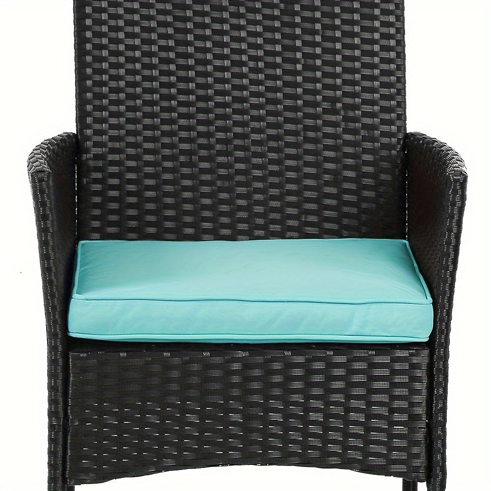 3-Piece PE Rattan Wicker Patio Furniture Set with Handrail - Sturdy Steel Bracket, Comfortable Cushions, and Coffee Table for Outdoor Relaxation in Yard, Balcony, Poolside, and Garden