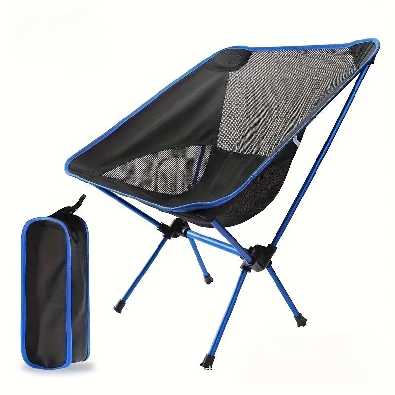 Fiberglass Frame Patio Furniture Set with Leather Table Top - Portable & Easy-to-Clean Reclining Camp Chair and Folding Table for Outdoor Use