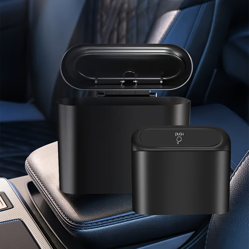 3pcs/set -1pc Trash Can + 2 Rolls Of Garbage Bags, Car Side Door Hanging Storage Box, Mini Creative Car Trash Can