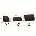 4pc Heavy Duty Waterproof Patio Furniture Covers Set, 210D Oxford Cloth Outdoor Furniture Protector for All-Weather Protection - Black-Ideal for Halloween, Christmas & Thanksgiving Gifts