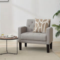 Accent Chair Comfy Living Room Chair Tufted Mid Century Modern Accent Chairs