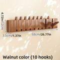 1pc Boho Style Wooden Piano Key Wall Rack, Easy Install Wall Mounted Coat Hook, Folding Hanging Storage Organizer for Bedroom, Entryway, Foyer, Mudroom - Aesthetic Room Decor