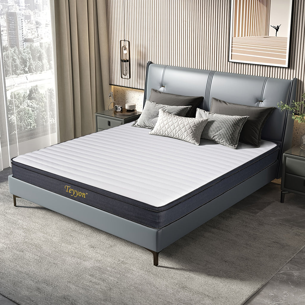 Christmas10/12/14 Inch FULL Size Mattresses In A Box, Memory Foam Hybrid White & Black Mattress with Provide Support, Pressure Relief, Medium Firm,, Furniture, Bed, Furniture, Bedroom Furniture, Home Furniture, Mattress