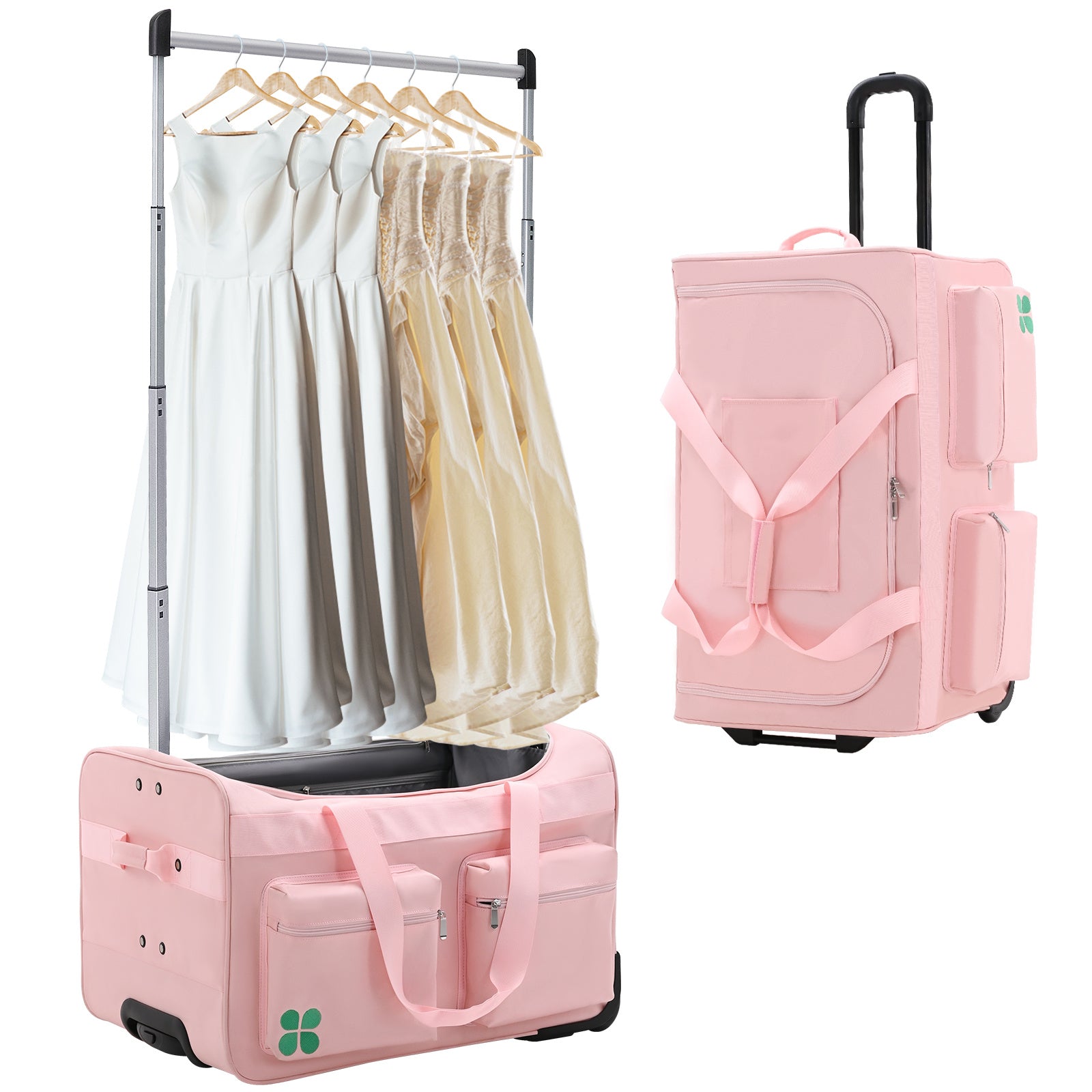 Dance Bag With Garment Rack, 27 Inch Dance Competition Bag Garment Duffel Bag For Competition Events, Travel, Recital Events, Rolling Garment Bag Travel Dance Bag for Girls Boys