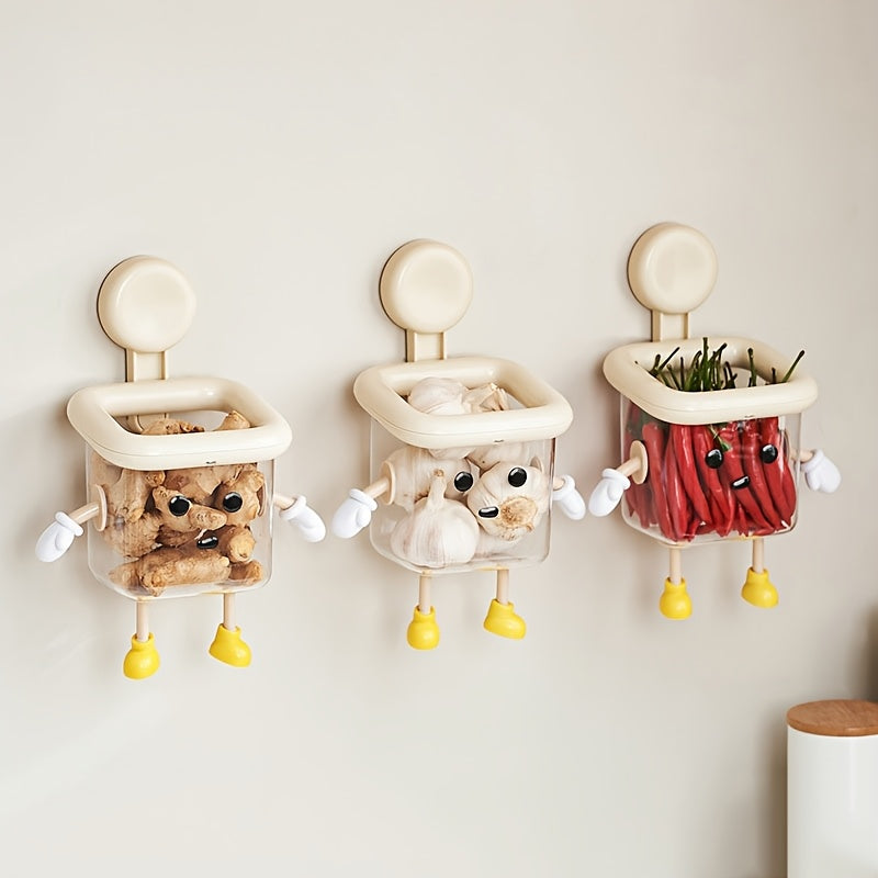 DIY Creative Cute Toothbrush Holder, Wall-Mounted No-Drill Suction Cup for Home Use, Bathroom Toothpaste Toothbrush Electric Toothbrush Cosmetic Organizer, Razor Makeup Brush Hanging Storage, High-End Multifunctional Transpar