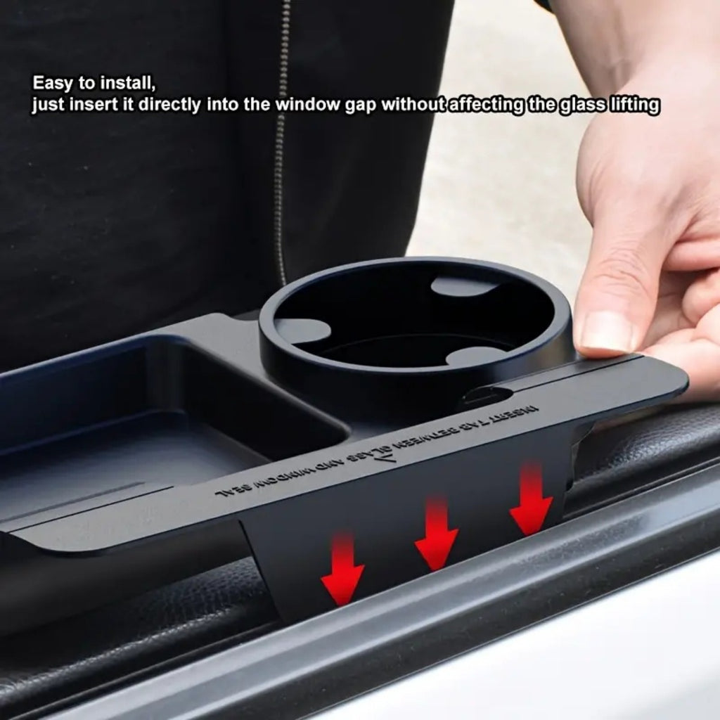 Car Window Multifunctional Storage Tray Organizer - Vehicle Door Side Hanging Storage Rack, Cell Phone Storage Box, Water Cup Holder, Universal Fit Vehicle Accessory,Father's Day Gift