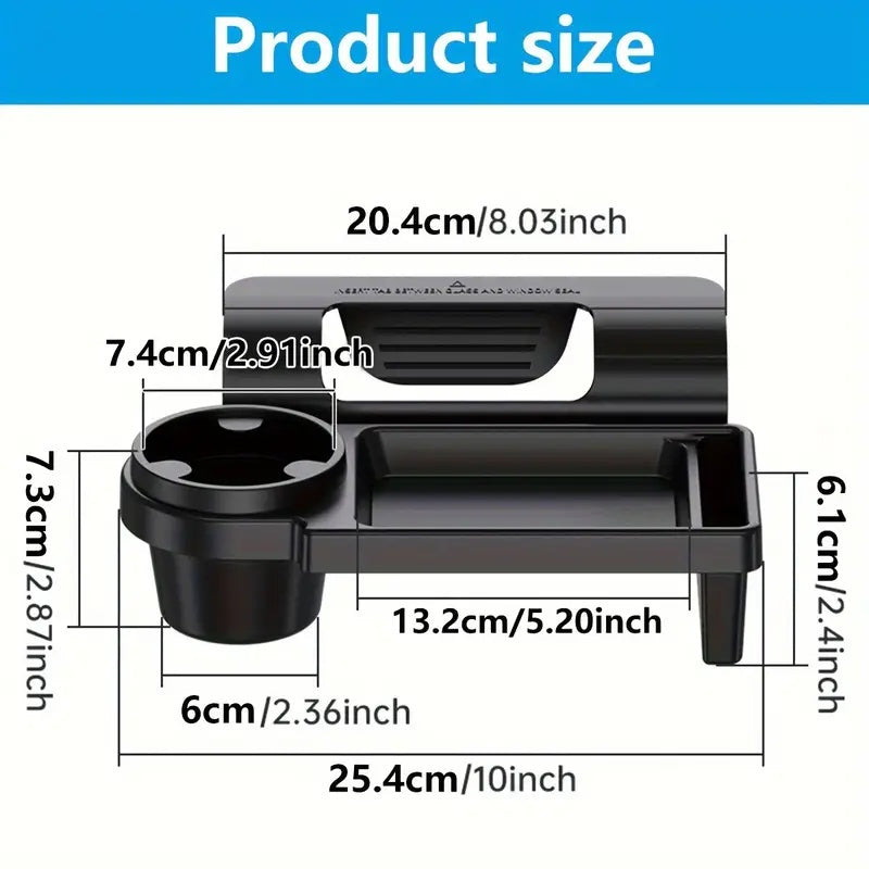Car Window Multifunctional Storage Tray Organizer - Vehicle Door Side Hanging Storage Rack, Cell Phone Storage Box, Water Cup Holder, Universal Fit Vehicle Accessory,Father's Day Gift