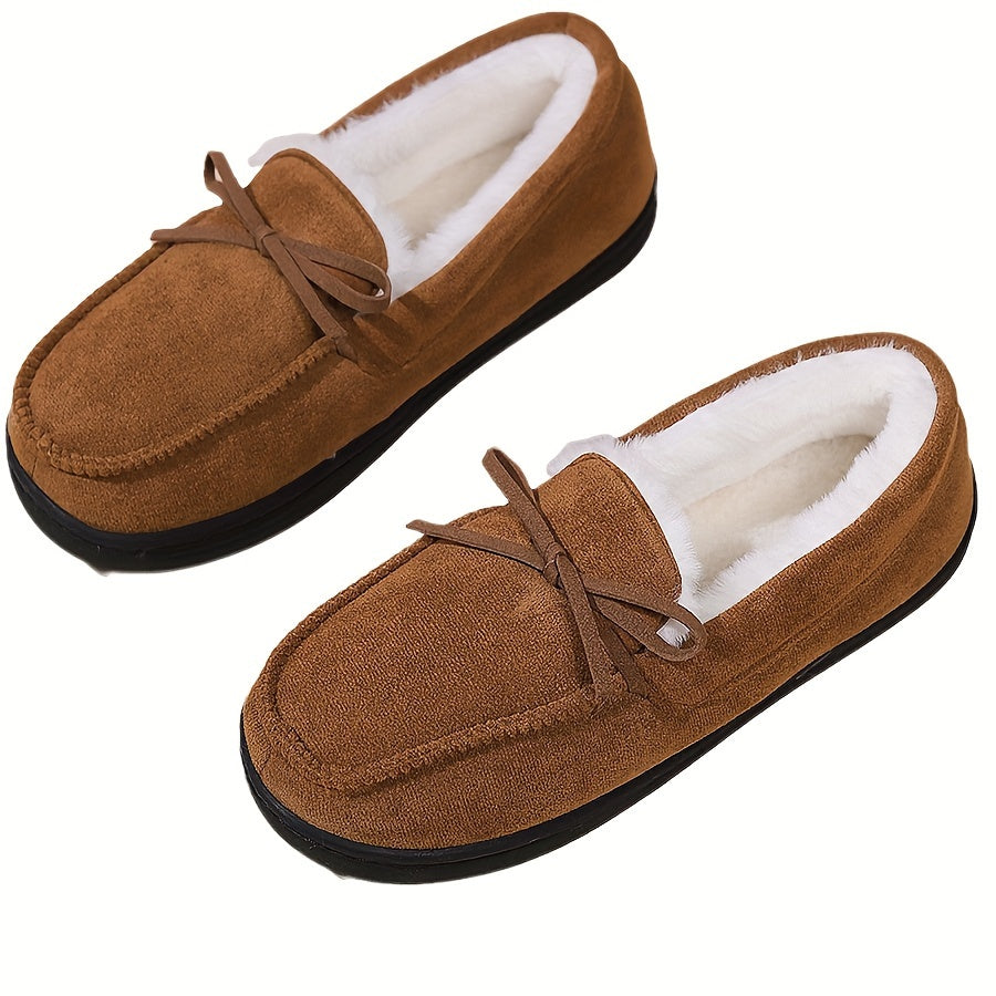 Cozy Women's Moccasins - Memory Foam House Slippers for Indoor & Outdoor Use - Soft, Comfortable Ladies Shoes