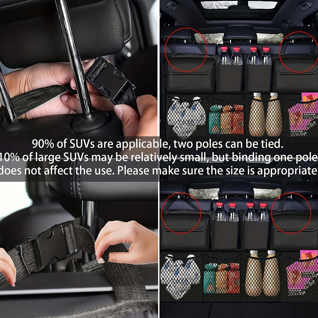 Car Trunk Hanging Storage Bag, Hanging Car Trunk Storage Bag with 8 Large Storage Bags, Super Large Capacity, SUV Car Waterproof Trunk Storage Bag