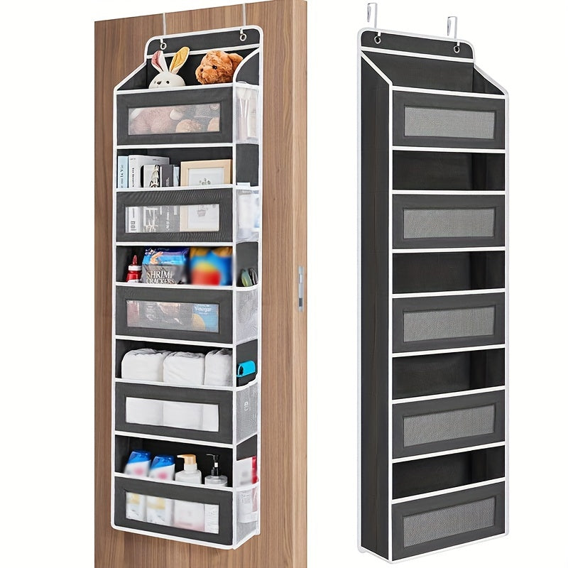 5-Shelf Hanging Storage Organizer - Behind Door, Anti-Tilt, 5 Large Capacity Pockets, Suitable for Bedroom, Bathroom, Food Pantry, Perfect for Halloween and Christmas Gift