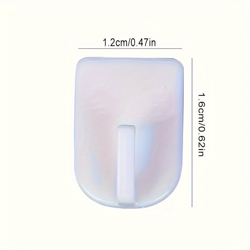 1pc/9pcs Mini Self Adhesive Wall Hook, Wall Mounted Sticky Hook, Jewelry Hanging Storage Hook, Jewelry Necklaces Bracelets Pendants Display Hanger, Easy Install, Wall Mount for Hanging, for Kitchen, Bathroom, Bedroom, Office