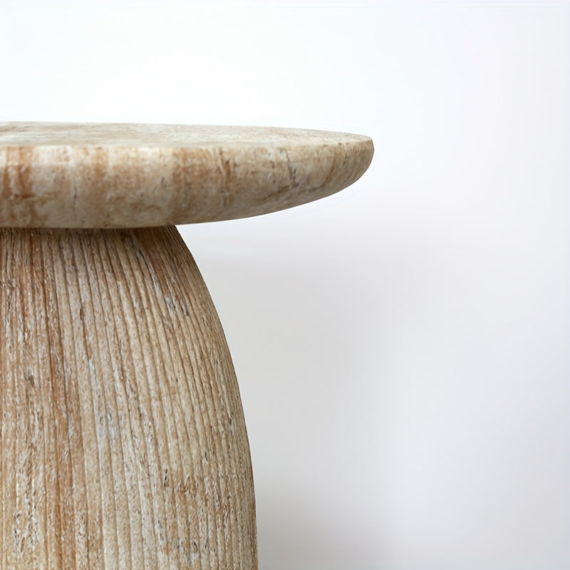 1pc Modern Art Side Table, Creative Mobile Planter Stand, Round Sculptural Pot Holder, Outdoor Garden Patio Furniture, Minimalist Design
