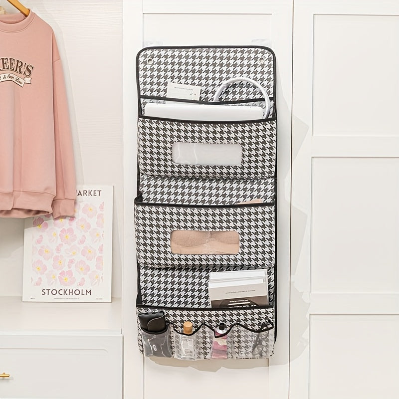 3-Tier Hanging Storage Box - Linen Basket with Pockets, 7 Large Capacity Pockets, Student Bedside Storage Bag, Door Cabinet Hanging Bag, Used to Store Dormitory Essentials