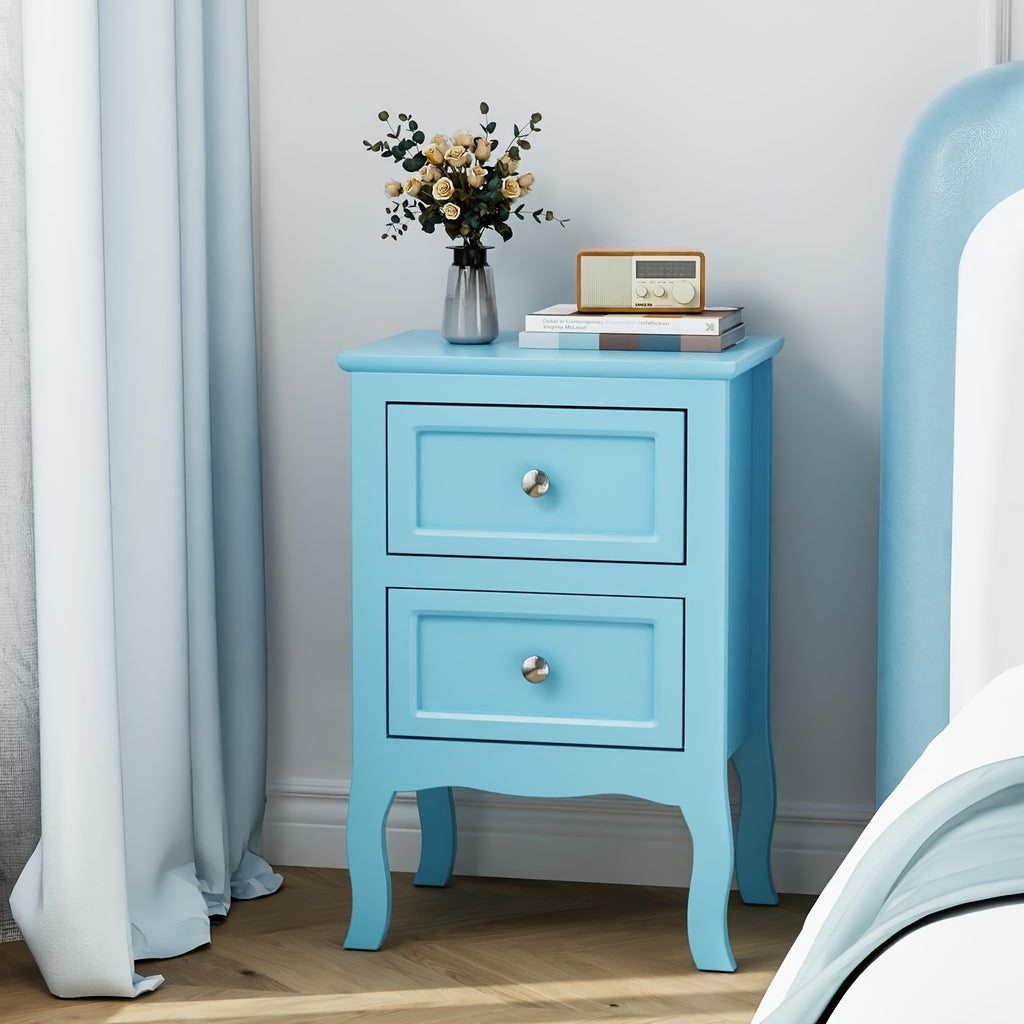 Bonnlo Compact Nightstand with Drawer - Space-Saving Bedside Table, No Assembly Required, Sturdy MDF Construction, Modern Minimalist Design for Small Bedrooms, Apartments, Dorms - Ideal for Bedside, Living Room, Home Office -