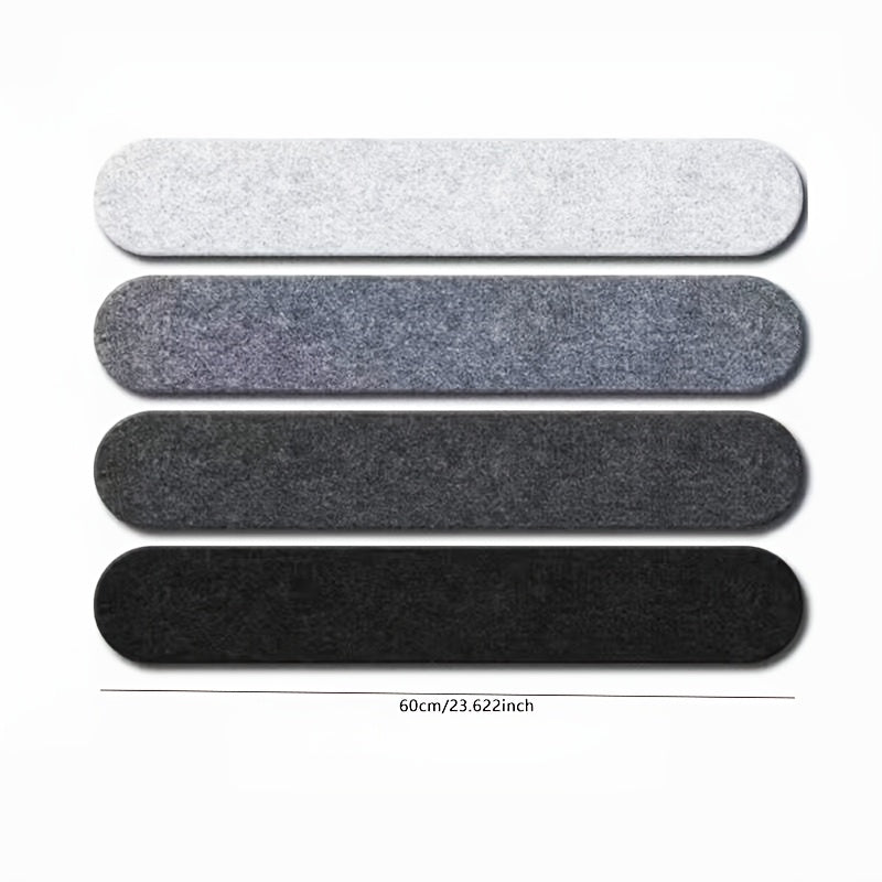 4-Pack Adjustable Felt Cork Boards, Contemporary Matte Finish, Unfinished Wall Hanging Storage for Jewelry, Keys, Picture Wall, Plant Theme, Fabric Material, for Various Room Types
