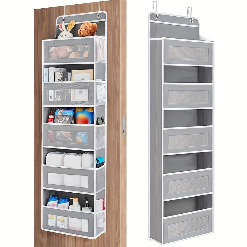 5-Tier Hanging Storage Organizer - Fits Behind Doors, Anti-Tip Design, 5 Spacious Pockets, Ideal for Bedrooms, Bathrooms, And Food Pantries, Great for Halloween And Christmas Presents