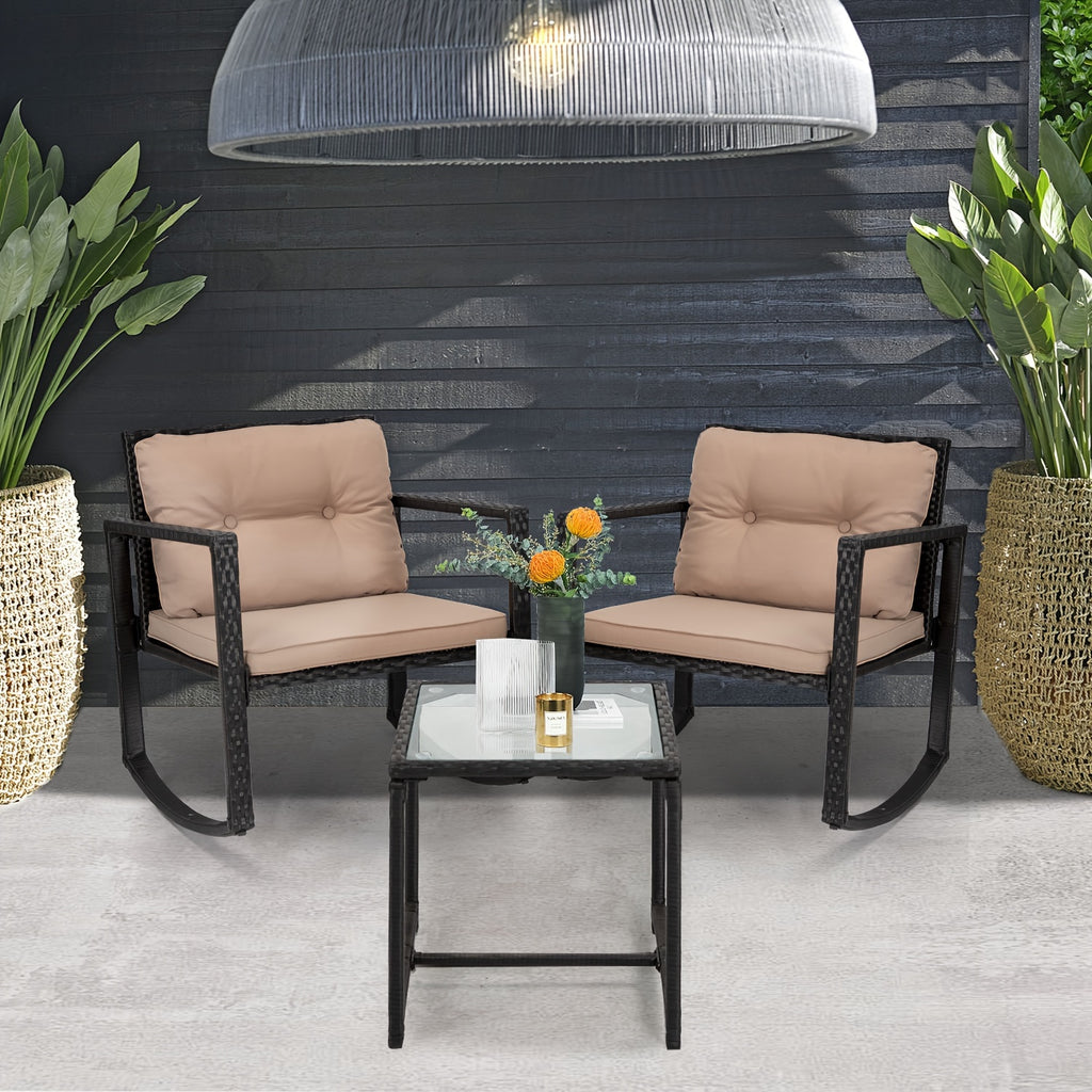 3 Piece Patio Furniture Sets Elegant and Stylish Bistro Set Wicker Patio Chair Set Sofa Set Rattan Conversation Sets