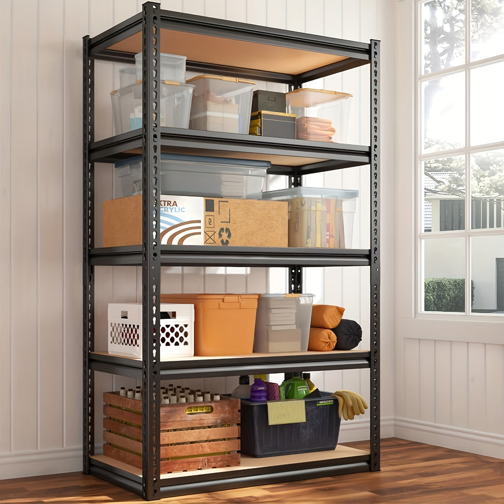 2000LBS Garage Shelving 72''H Storage Shelves Heavy Duty Shelving 5 Tier Metal Shelves For Garage Shelves 35.5"W X72"H X 15.8"D, Adjustable Shelving Unit For Basement Pantry Utility Rack Shelf